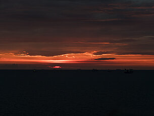 Sonnenuntergang auf der Nordsee